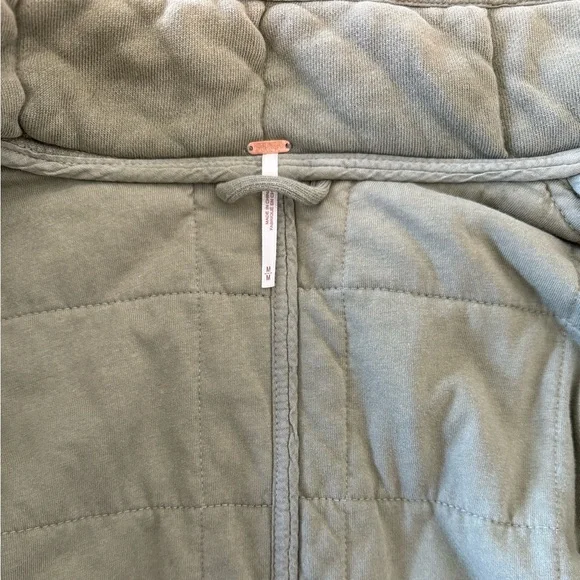 Dolman Quilted Knit Jacket by Free People, Medium, Olive Green - Picture 3 of 12